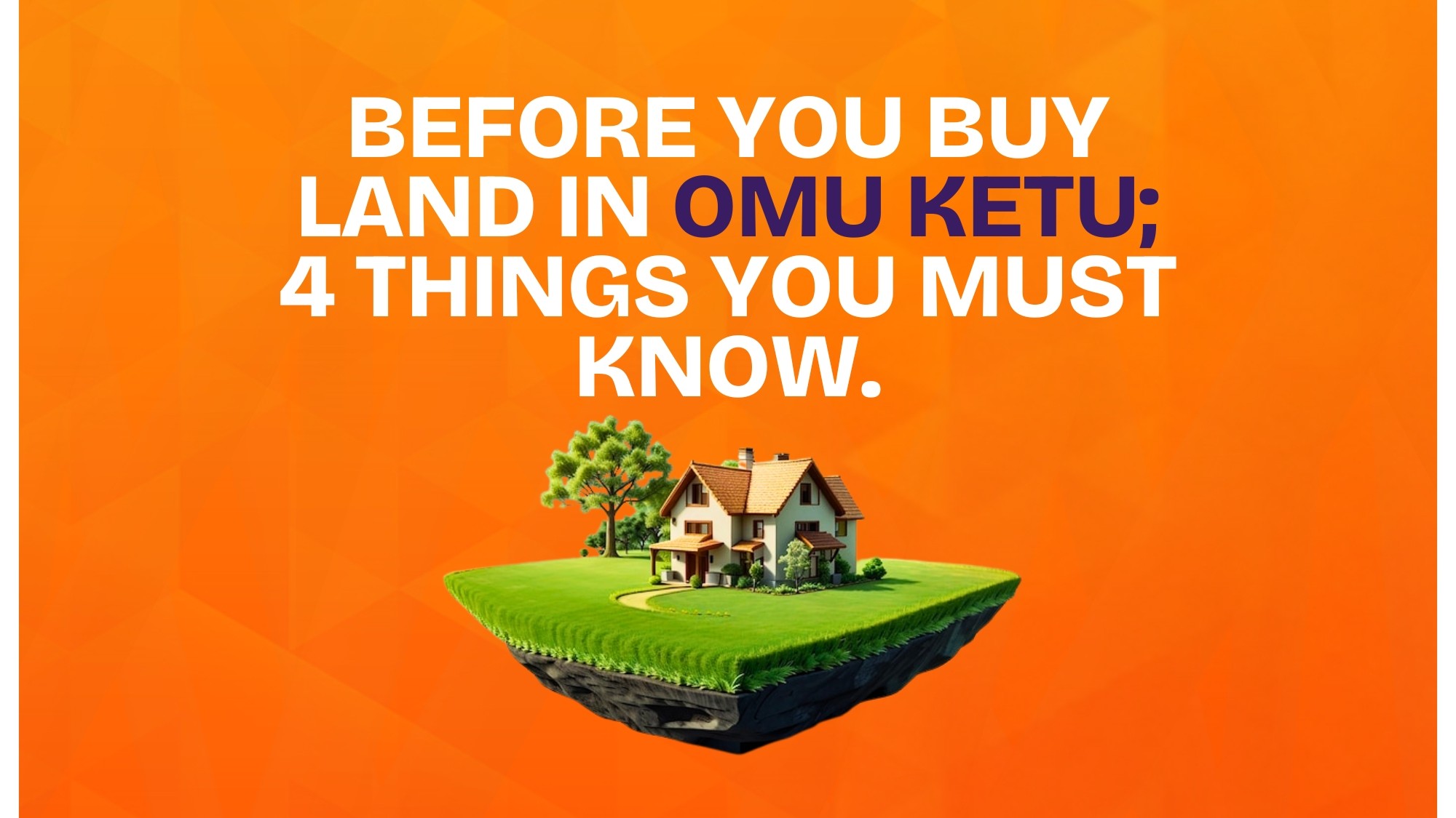 This image is about before you buy land in Omu Ketu; 4 things you must know