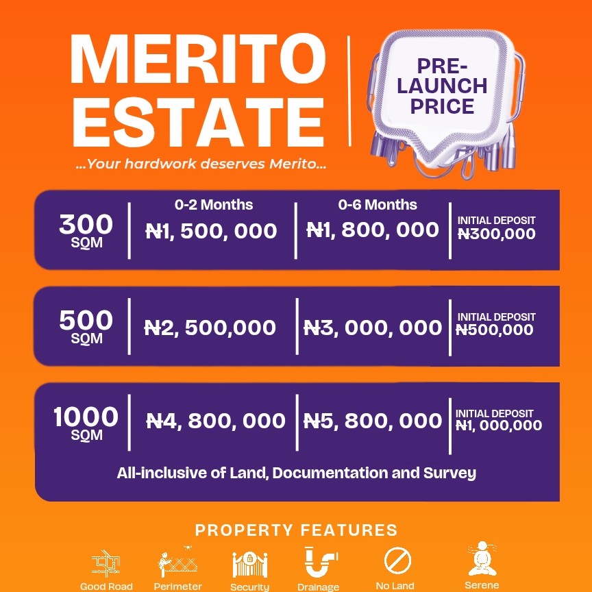 This image is about the Merito Estate prelaunch prices
